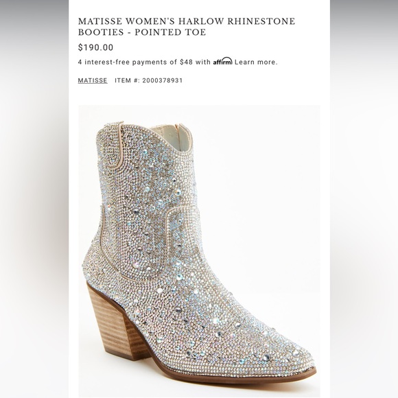 NWOT GLITTERY SILVER WESTERN STYLE BOOTS 😍❤️ - Picture 7 of 8